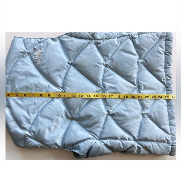 Vintage Y2K The North Face 550 Quilted Down Vest Baby Blue Puffer Jacket Small - Picture 11 of 15